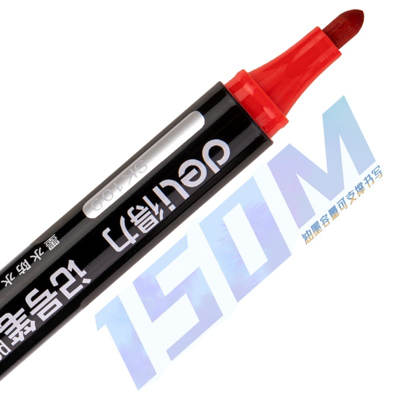Deli SK109 marcado pluma negro rojo azul aceitoso pluma impermeable gran capacidad no fácil de desvanecerse logística marcado pluma 1,8mm