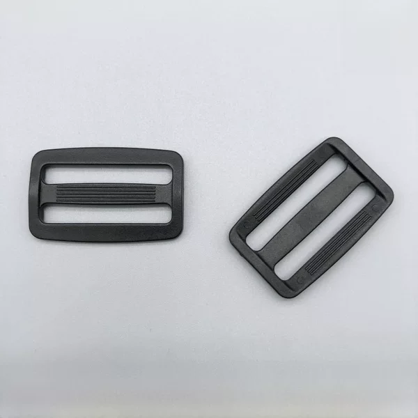 Luggage Accessories Plastic Square Buckle Black and White Adjustable Square Buckle Plastic Strap Three-Position Buckle Bag Strap Adjustment Buckle