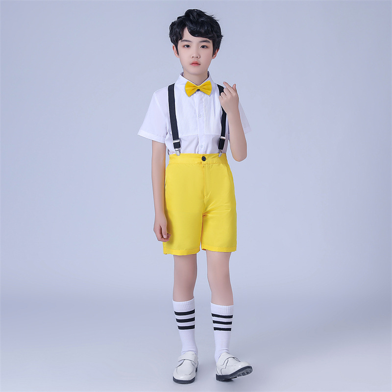 Uniforme de rendimiento coral infantil del 1 de junio Coro de estudiantes de primaria y secundaria Anfitrión de rendimiento de recitación de niños y niñas