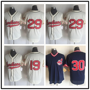 Retro Baseball Jersey Indians Cleveland Indians jersey embroidered baseball uniform
