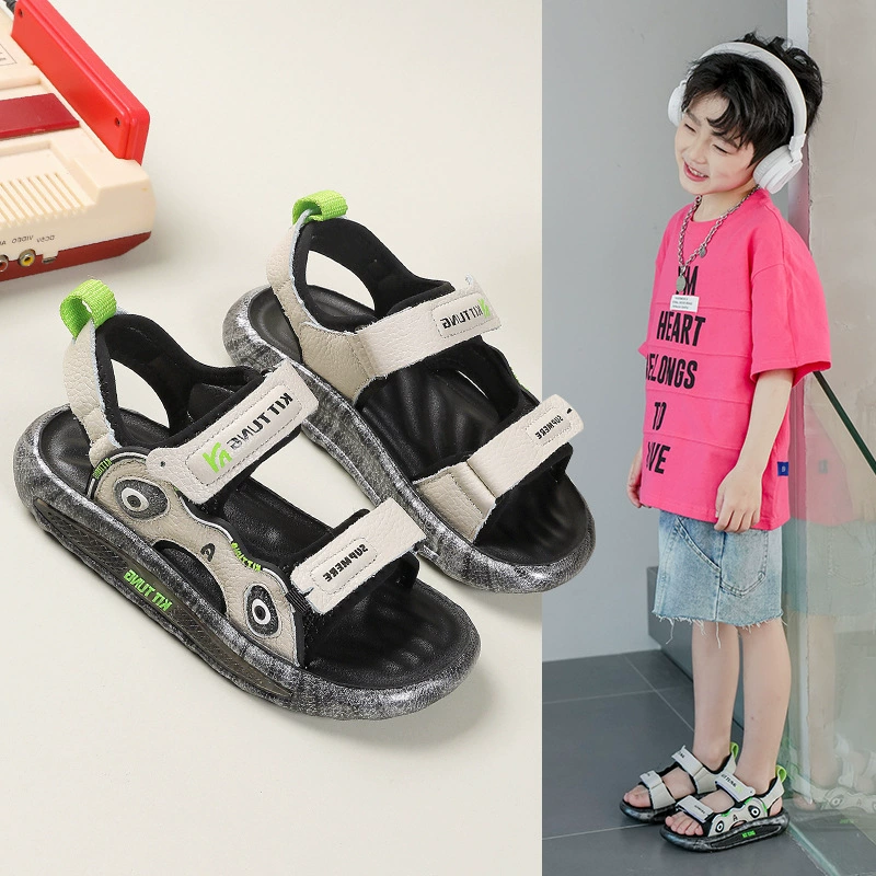 Детские сандалии 2024 Летние новые виды спорта нескользящие мягкие подошвы для мальчиков пляжные туфли