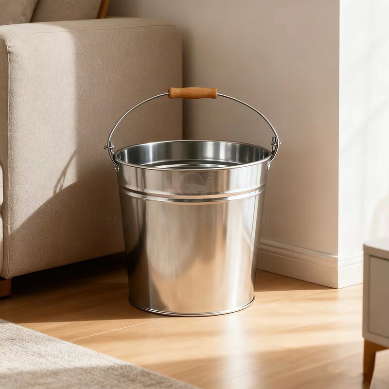 Manufacturer Wholesale 4-Gallon Galvanized Outdoor Metal Trash Can Household Storage Bin Manufacturer Wholesale 4-Gallon Galvanized Outdoor Metal Trash Can Household Storage Bin