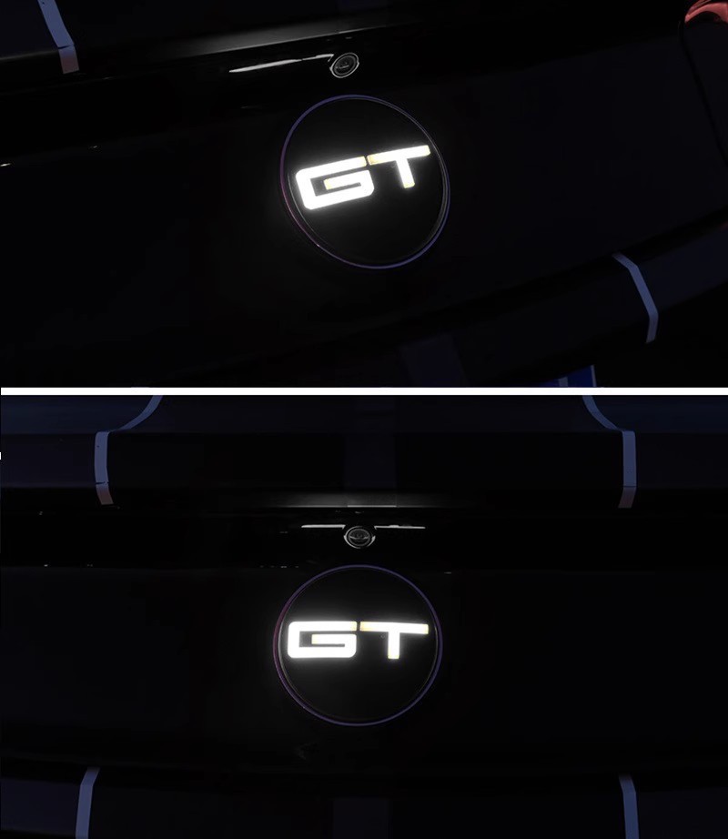 Gt Luminous Tail Emblem Suitable for Mustang Gt Modified Tail Emblem Led Luminous Decorative Emblem Non-Destructive Installation