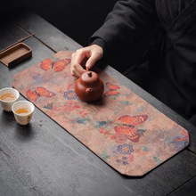 云纱干泡茶席新中式禅意茶桌垫布家用茶巾桌旗高端茶台桌布茶垫子
