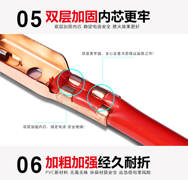 Car Battery Jumper Cables Pure Copper Jump Wires Wholesale