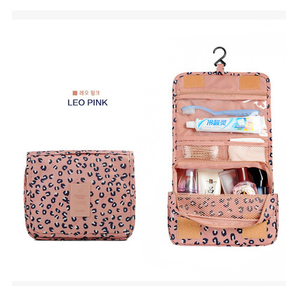 Nueva bolsa de cosméticos de viaje floral bolsa de lavado gancho colgando bolsa de almacenamiento de gran capacidad plegable bolsa de organización portátil