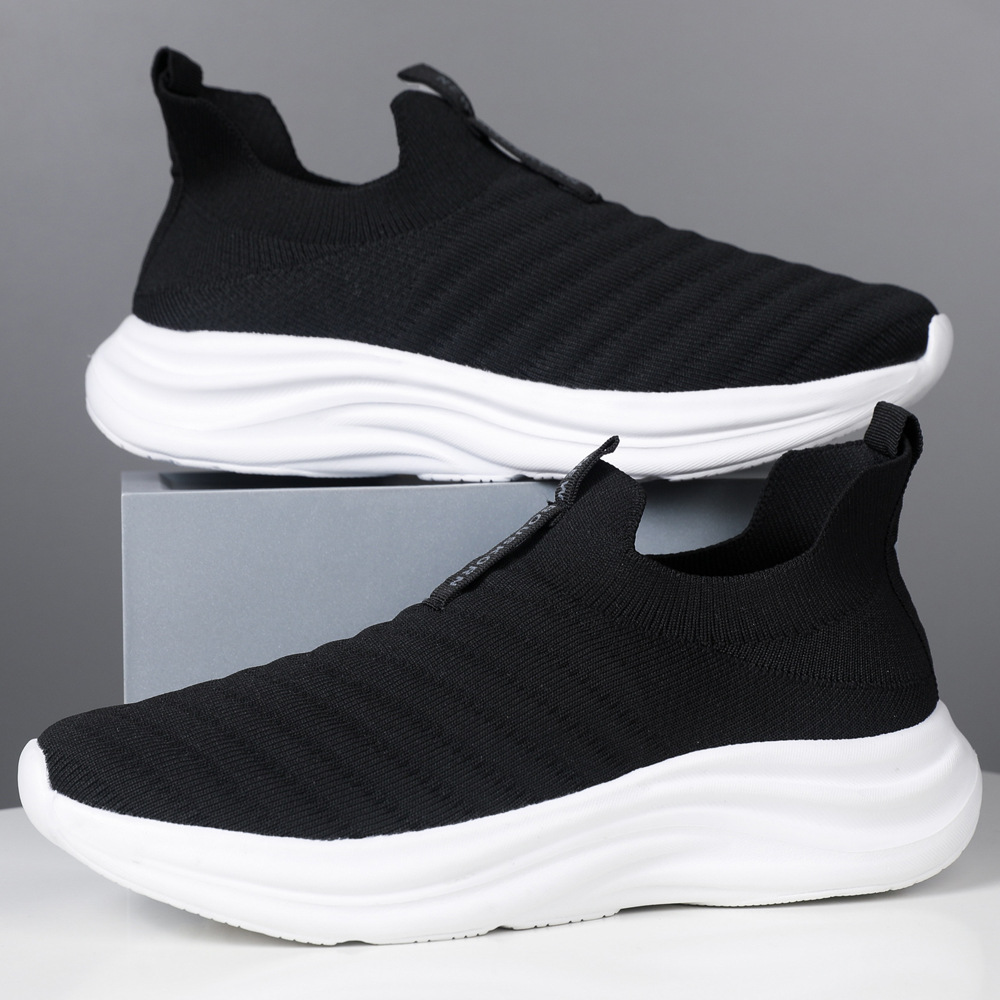 Zapatos deportivos para hombres 2025 primavera nuevos zapatos para caminar de un pie zapatos casuales de malla transpirables para correr hombres