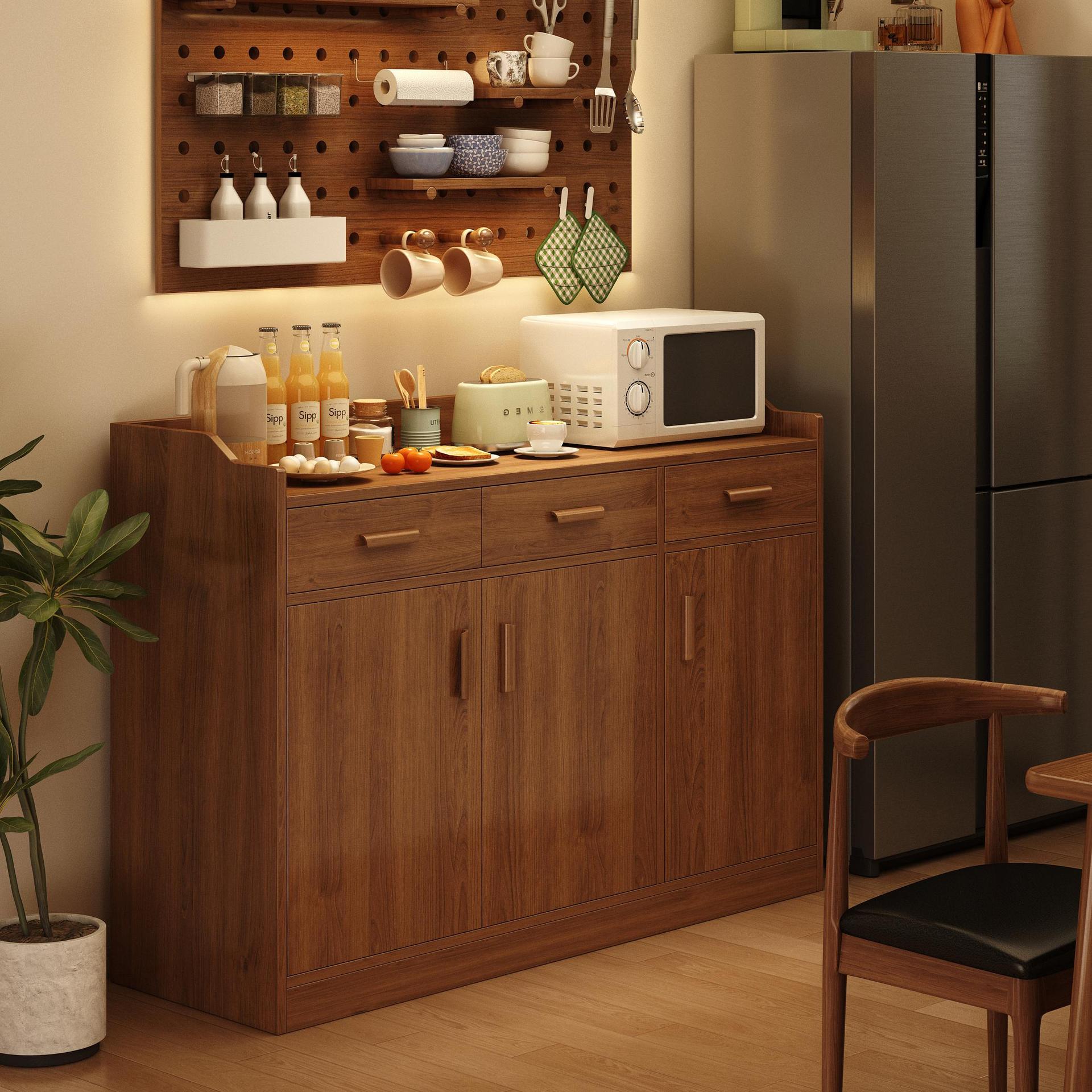 Sideboard Against the Wall Integrated New Tea Cabinet Living Room Storage Cabinet Storage Cabinet Log Style Home Storage Cabinet