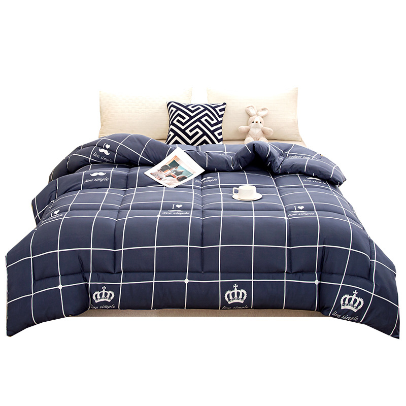 Colcha de invierno, colcha de invierno, colcha de algodón caliente, colcha de dormitorio de estudiantes, colcha de primavera y otoño para una persona, disponible en cuatro estaciones. image 6
