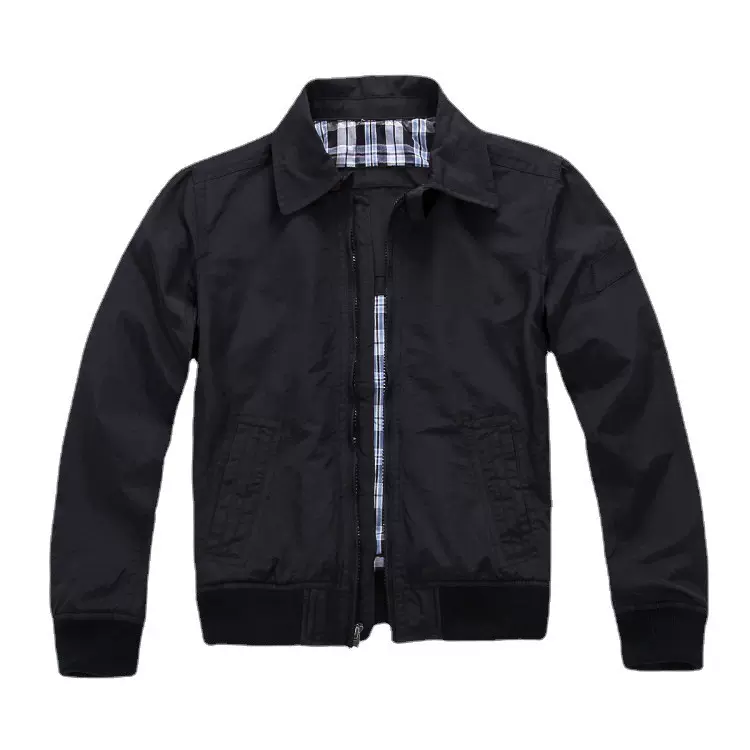 秋冬季新款男装休闲夹克外套男潮时尚翻领棉袄水洗棉上衣一件代发