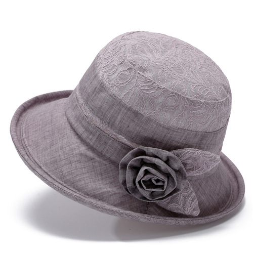 For middle-aged and elderly people, spring and autumn women's hats, sun hats for seniors, bucket hats for grandmothers, cloth hats, summer large-brimmed fisherman hats