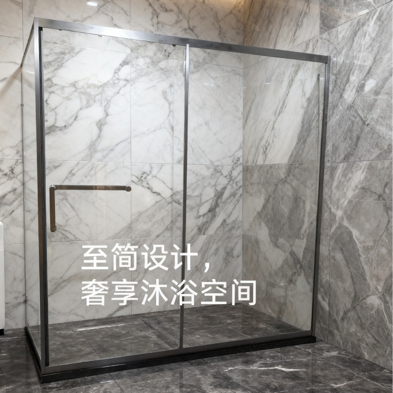 广东一字型淋浴房定制公寓淋浴浴屏隔断浴室门沐浴洗澡间干湿分离