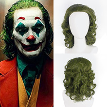 欧美电影cosplay小丑joker弗莱克绿色中长卷发cos假发万圣节头套