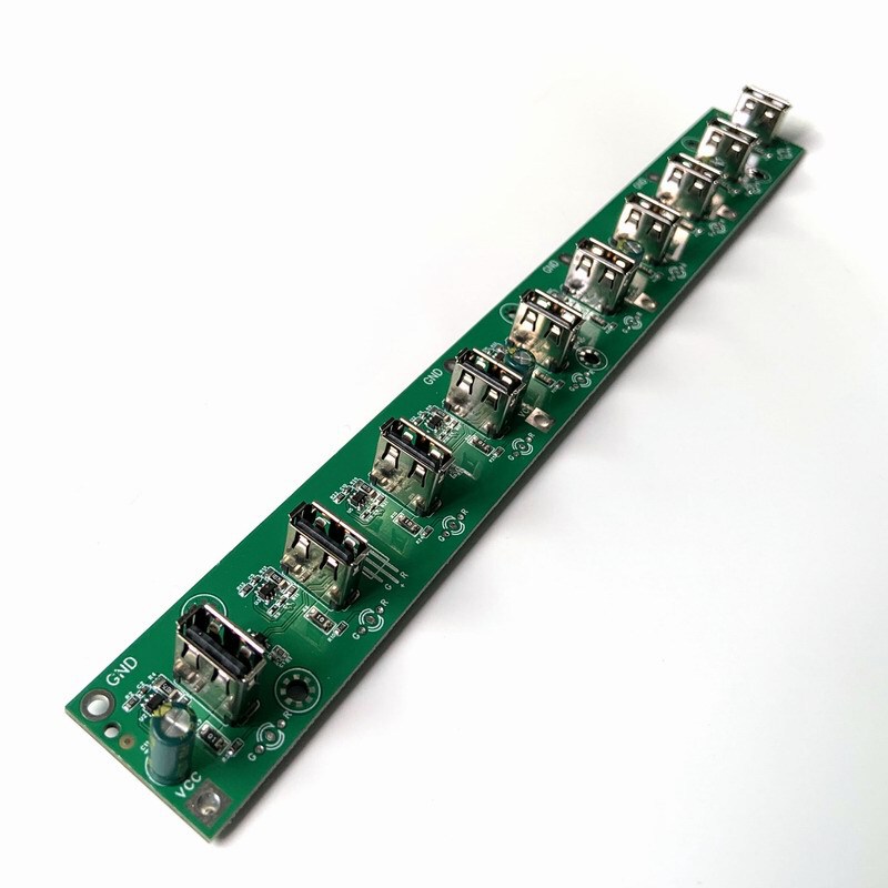 Mobile Phone Charging Transmission Frequency Matrix Hub Pcba Circuit Board 10-Port USB Charging Circuit Board