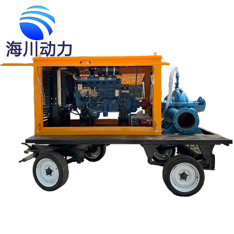 Haichuan Power モバイルポンプ車 ディーゼルエンジンウォーターポンプ一体型ポンプ車 スポット洪水対策・乾燥対策・排水ポンプ車|undefined