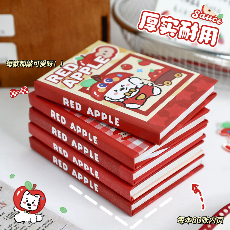 可爱苹果A7笔记本ins风口袋本学生可爱迷你小本子便携空白记事本|undefined