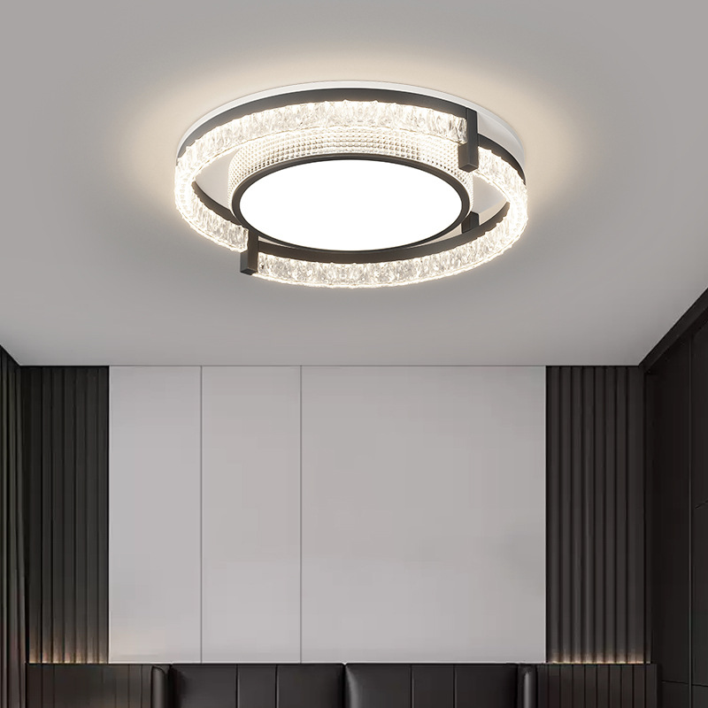 Lámpara de sala de estar minimalista de estilo italiano, lámpara de techo, atmósfera simple moderna, lámpara de dormitorio de espectro completo, paquete de lámpara para toda la casa