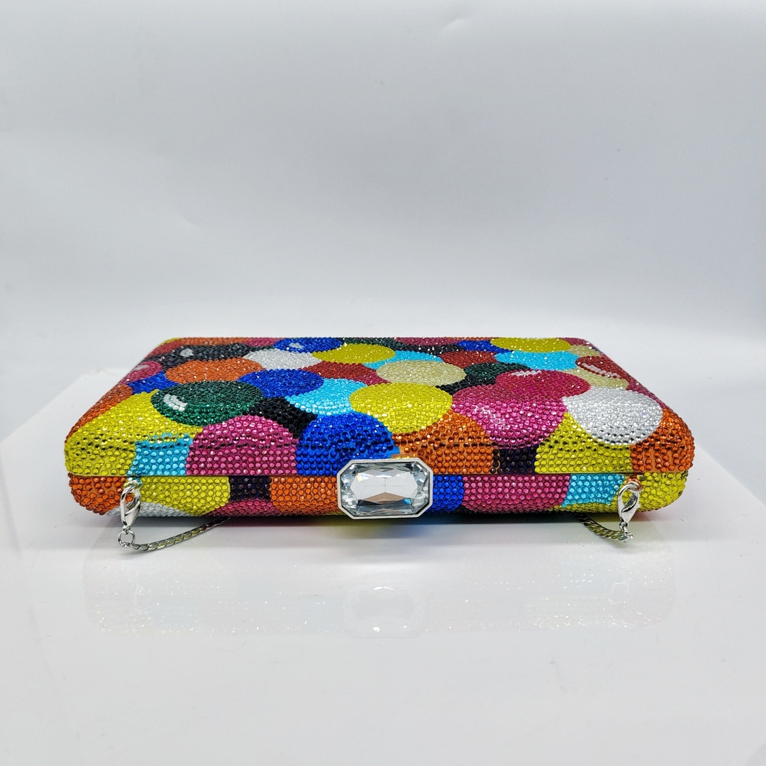 Túi clutch nữ đính đá dạ hội hình bong bóng cầu vồng — Bong bóng cầu vồng, Tùy chỉnh màu sắc khác/300 đơn hàng tối thiểu