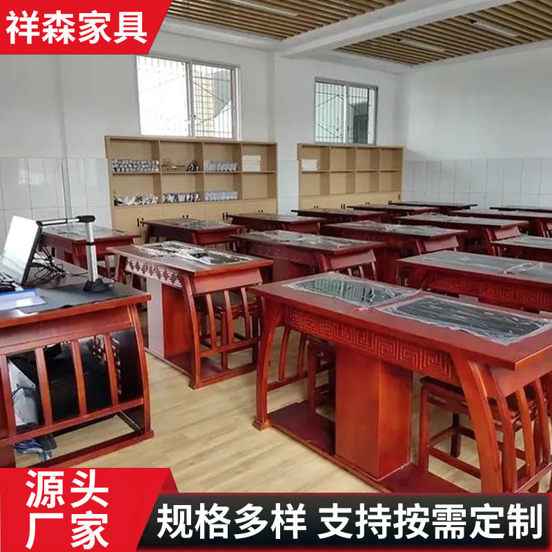 Smart calligraphy classroom tables and chairs, Chinese-style antique calligraphy desks for digital calligraphy lessons, school training classrooms, smart calligraphy tables Smart calligraphy classroom tables and chairs, Chinese-style antique calligraphy desks for digital calligraphy lessons, school training classrooms, smart calligraphy tables