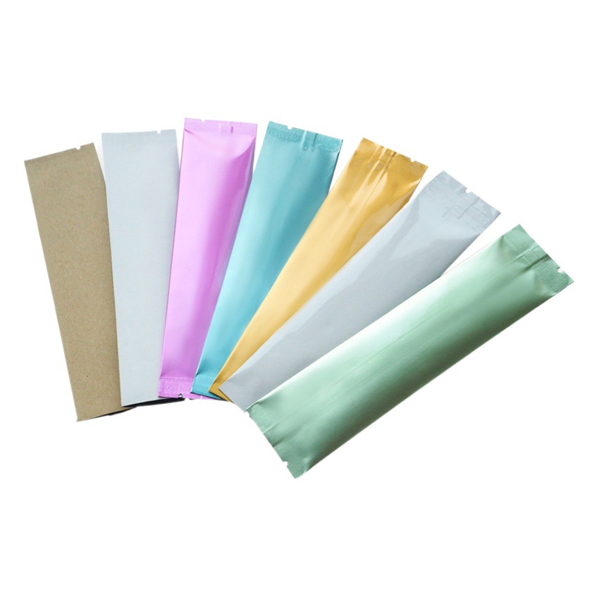 Venta directa de fábrica en polvo bolsa de embalaje café leche té comida reemplazo largo bolsa de embalaje tamaño pequeño bolsa desechable