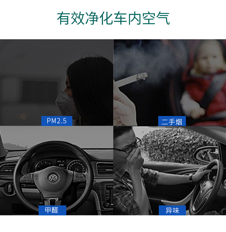 [Self-Developed, Oem Available] Car-Mounted Negative Ion Air Purifier That Removes Formaldehyde, Smoke Odor, and Pm2.5