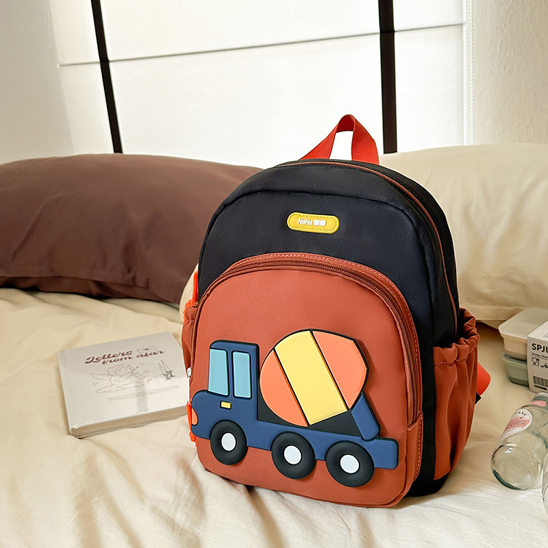 Bolsas escolares de gran capacidad para estudiantes de primaria, dibujos animados, excavadoras lindas, mochilas para niños y niñas, nueva ola de mochilas para niños transfronterizos