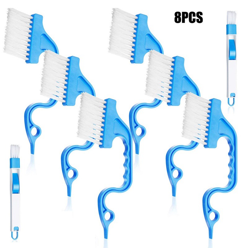 跨境8件套手持凹间隙清洁工具窗户轨道清洁刷适用清洁工具套件