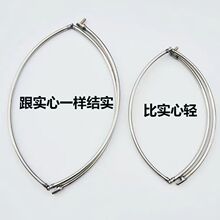 不锈钢加固折叠抄网杆防锈空心抄网头大物垂钓鲟鱼焊接一体式抄网