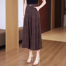 天缘秀悦秀旎丰夏季中老年八分大摆裙裤女反季女裤休闲裤女裤长裤
