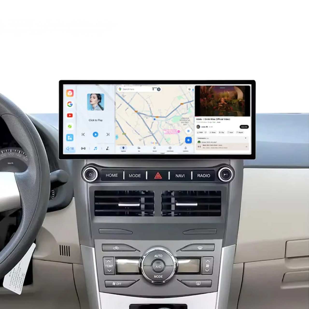 Cross-Border Hot-Selling Navigation System Suitable for Toyota Corolla 07-13 Models with Android Gps and Reversing Image 12.3inch Capaly