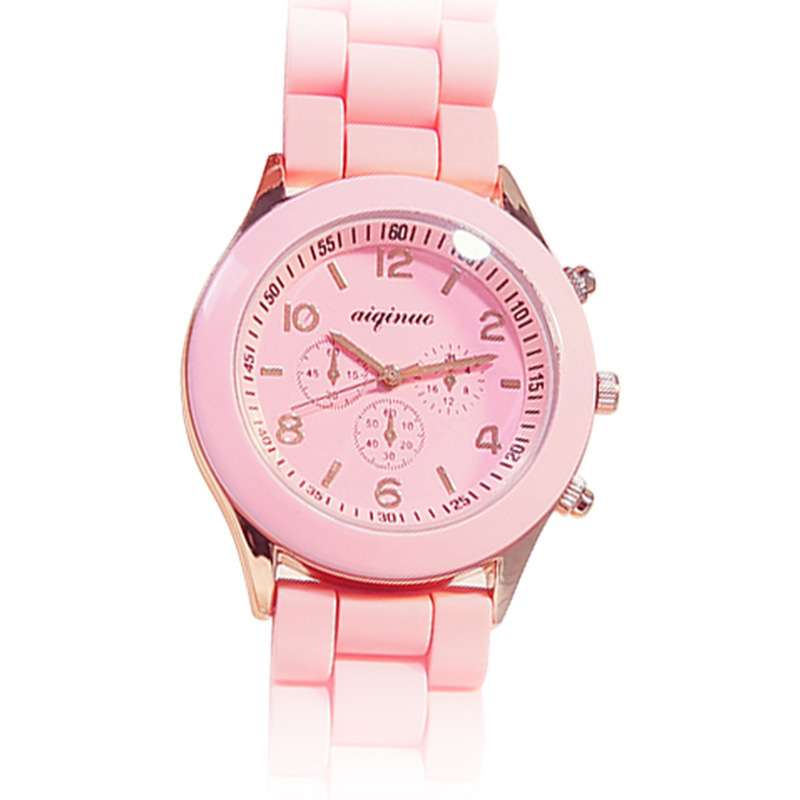 Reloj con diseño de estrella para estudiantes, estilo coreano, sencillo, tipo gelatina, fresco y estilo universitario, reloj de cuarzo con esfera grande.