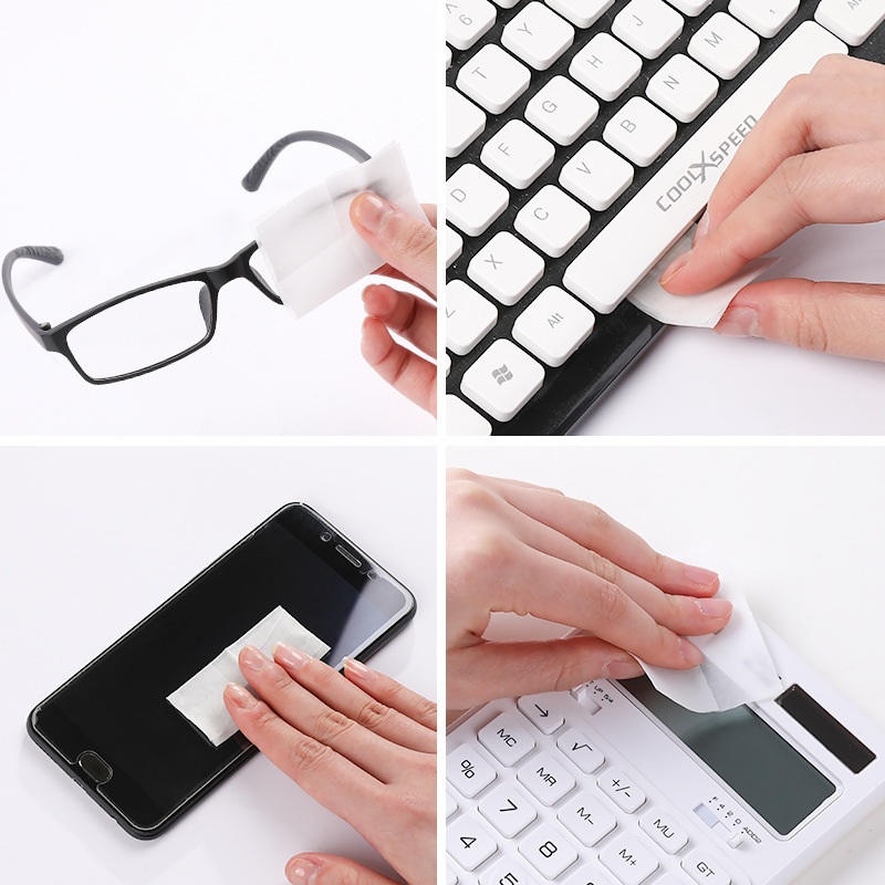 Disposable lens wipes 100 pieces for wiping glasses mobile phone screen computer screen alcohol cotton wipes