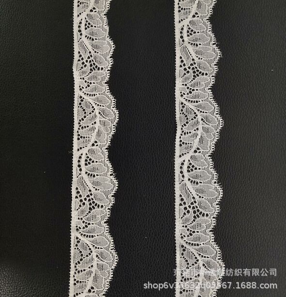 锦氨弹力树叶设计花宽3.3cm  礼服婚纱内衣弹力花边辅料