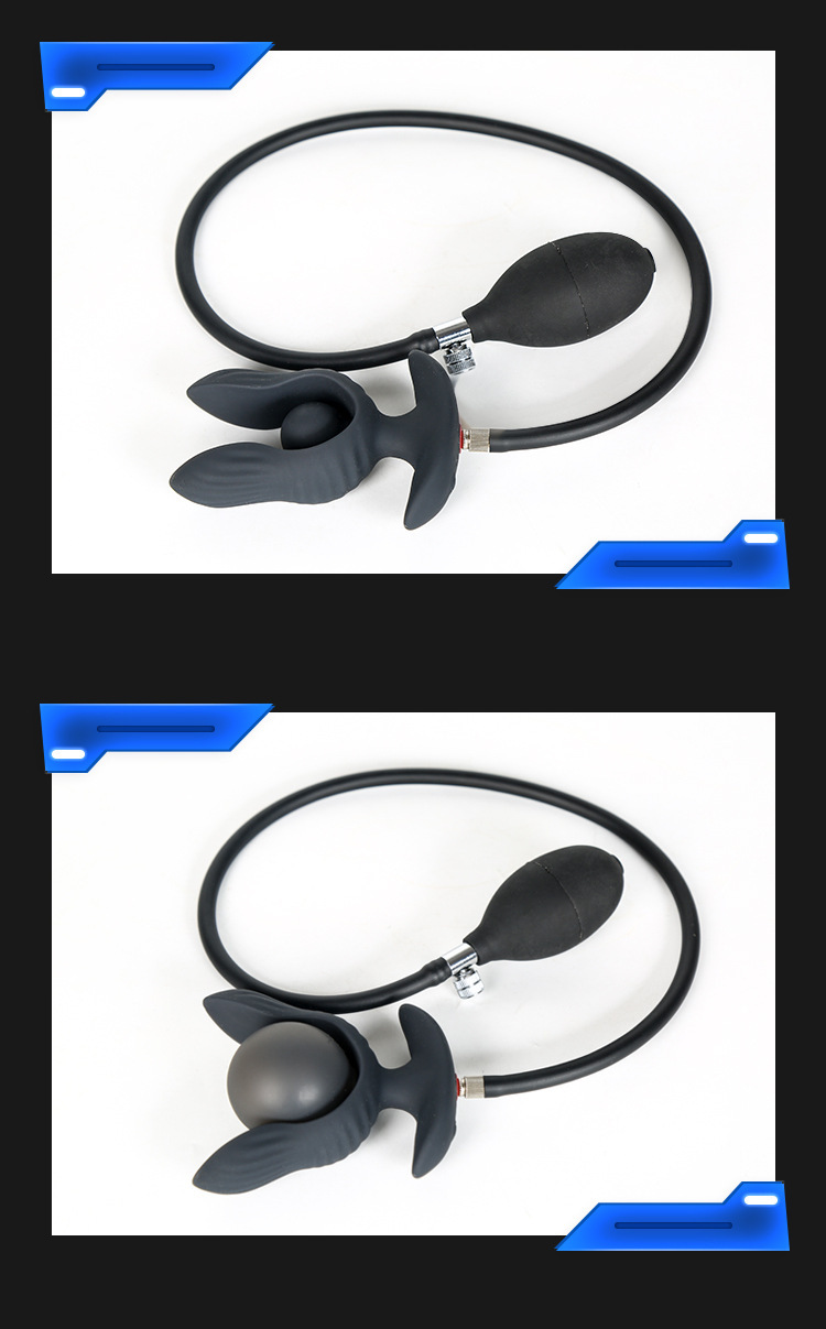 Remote-Controlled Inflatable Anal Plug with Bead-Swallowing Design, Silicone SM Training Toy — detail image 28