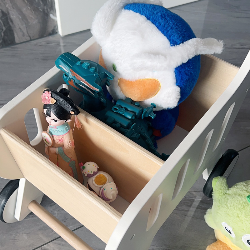 Casa de juegos para bebés, carrito de compras de madera para niños, carrito de compras, juguete de simulación, caminante de agarre para bebés y niños pequeños