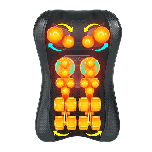 Multifunctional cervical spine massager neck waist shoulder massage cushion household low back hot compress kneading pillow massager