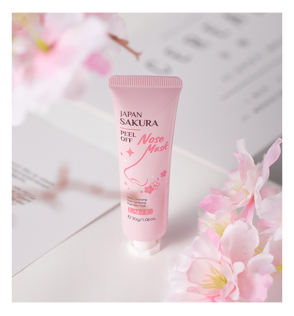 Cross-border LAIKOU Cherry Blossom Nasal Mask 30g Hydrating, Moisturizing and Cleansing Skin care product manufacturer's wholesale in stock undefined