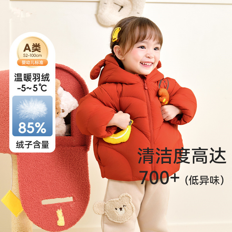 【动物王国】2025新款儿童羽绒服男女宝冬季保暖外套卡通连帽