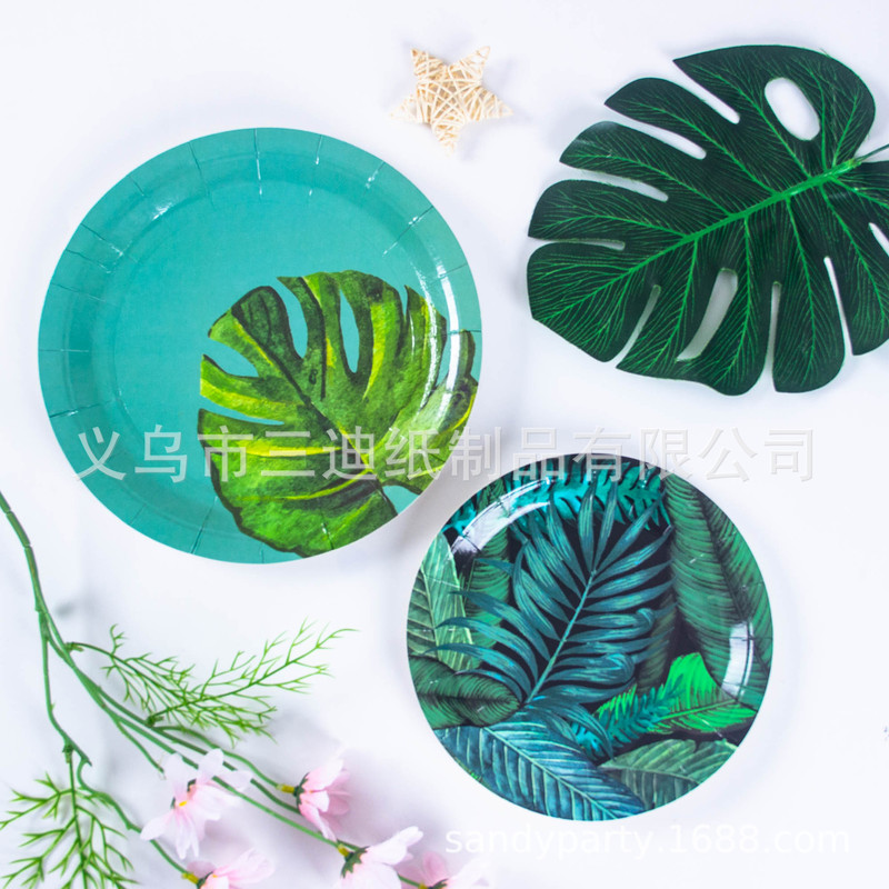Green Forest Degradable Paper Plate 400g White Cardboard Banana Leaf Tortoise Bamboo Theme Party Decoration Cake Plate Green Forest Degradable Paper Plate 400g White Cardboard Banana Leaf Tortoise Bamboo Theme Party Decoration Cake Plate