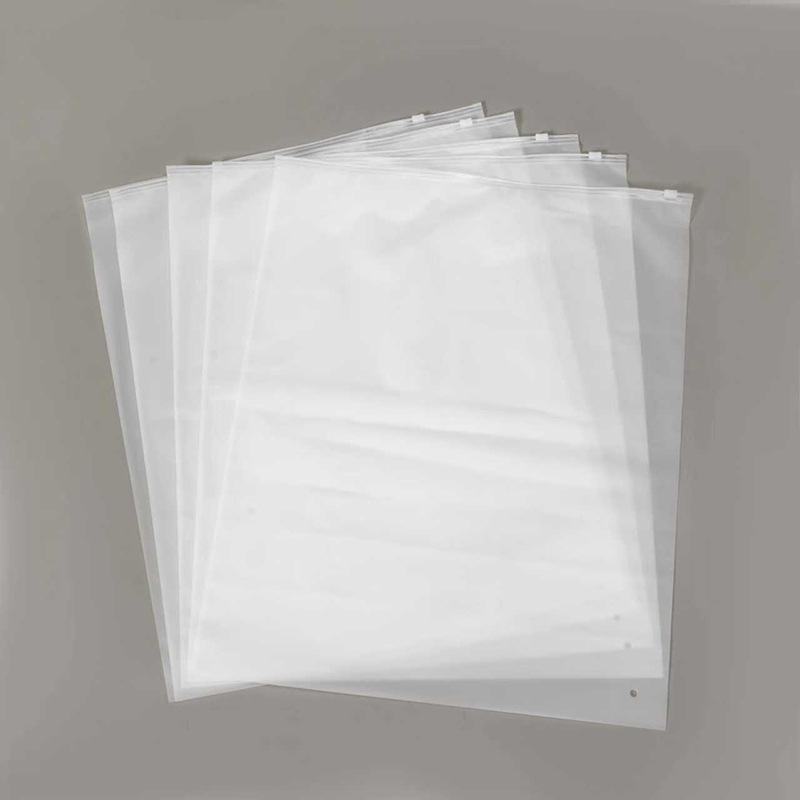 Bolsa de cremallera transparente esmerilada, bolsa de embalaje de ropa gruesa, chaqueta de plumón, juguetes, bolsa de plástico grande personalizada