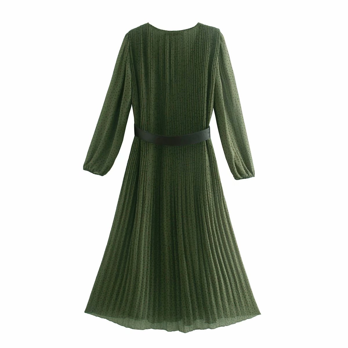 Spring Long Sleeve Belt Dress  NSAM26180