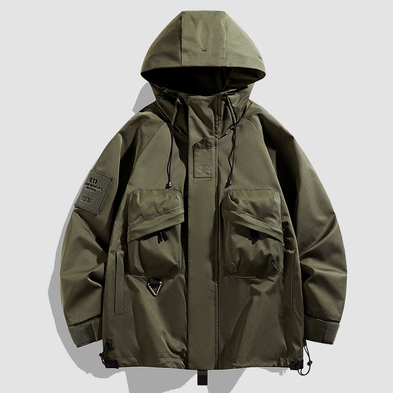 Chaqueta para hombres explosión de herramientas al aire libre chaqueta de asalto chaqueta de tren chaqueta de moda con capuzas para hombres y mujeres marca de moda japonesa de montaña de ocio