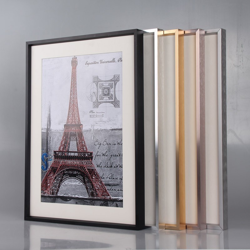Aluminum alloy picture frame mounted a4 certificate frame set table 24 inch 36 inch metal photo frame poster frame wall 8k4 open