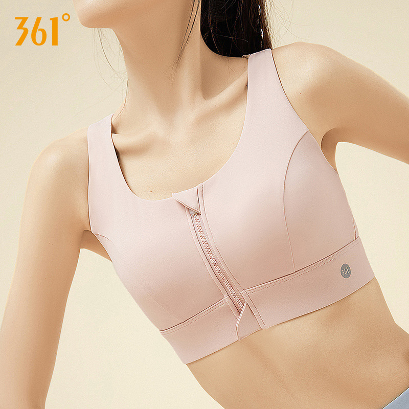 361 Sports Bra Shock-Proof High-Strength Front Zipper Large Size Yoga Bra Fitness All-In-One Sports Vest for Women