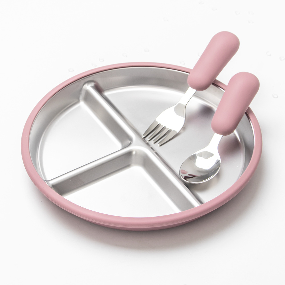 Feeding 3-piece set (pink)