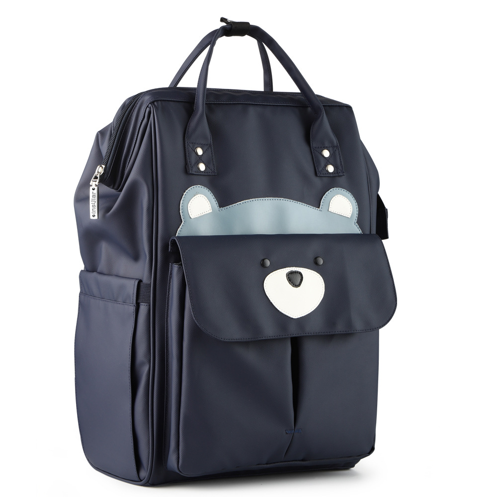 Mochila de dibujos animados de moda multifuncional bolso de la momia mochila impermeable portátil de gran capacidad madre y bebé fuera mochila transfronteriza