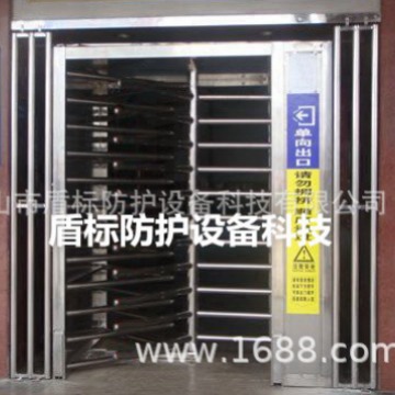 工地进出刷卡全高闸员工实名制人行通道护栏杆旋转门封闭式单向门