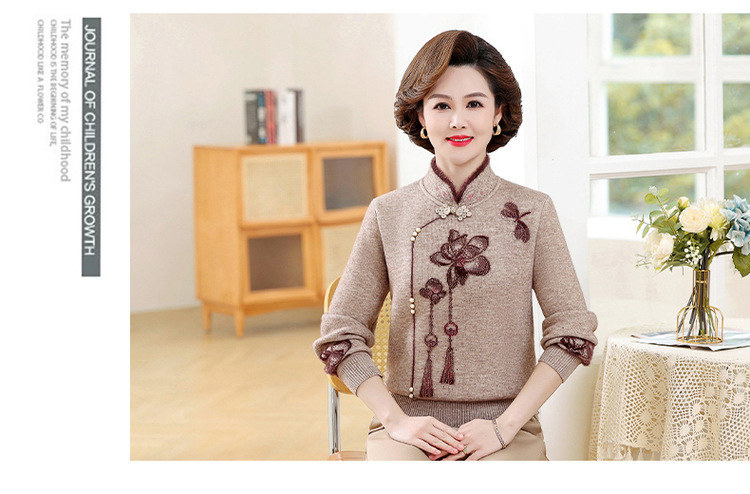 E5960 650K ÁO LEN NỮ TAIRYA MÙA XUÂN THU ĐÔNG TRUNG NIÊN DÀY ẤM THỜI TRANG NỮ G02 SẢN PHẨM MỚI