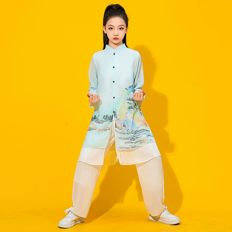 День защиты детей для начальной и средней школы. Новый китайский стиль. Традиционная китайская одежда ханьфу. Костюм Гужэн Тайцзи. Книга в китайском стиле. Детский костюм для выступлений.