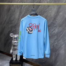 2024秋冬新款CH克罗蓝色 Matty boy 涂鸦长袖T恤男女同款一件代发